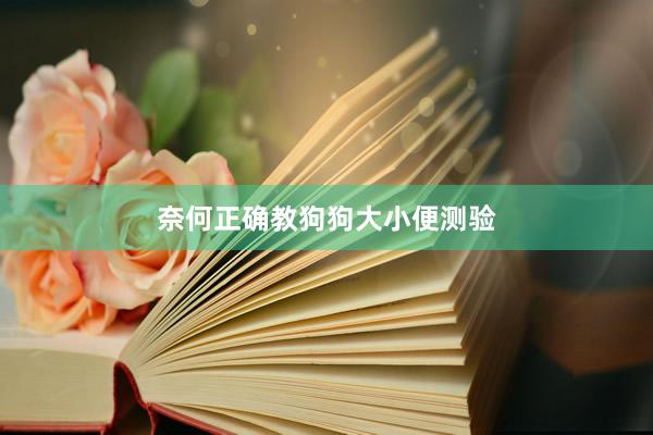 奈何正确教狗狗大小便测验